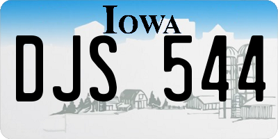IA license plate DJS544