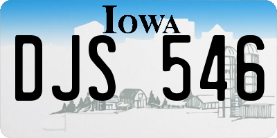 IA license plate DJS546