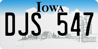 IA license plate DJS547