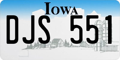 IA license plate DJS551