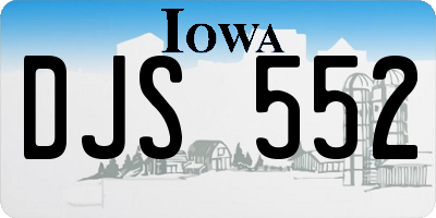 IA license plate DJS552
