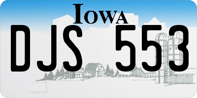 IA license plate DJS553