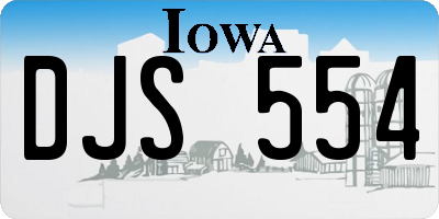 IA license plate DJS554