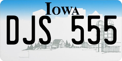 IA license plate DJS555