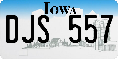 IA license plate DJS557