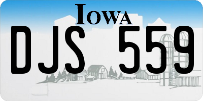 IA license plate DJS559