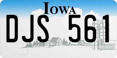 IA license plate DJS561
