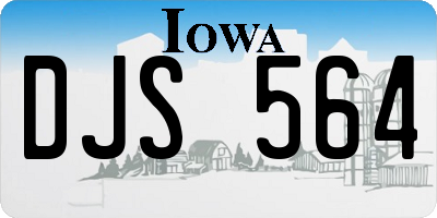 IA license plate DJS564