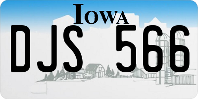 IA license plate DJS566