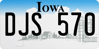 IA license plate DJS570