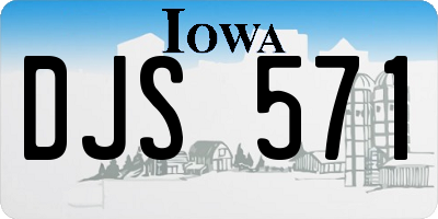IA license plate DJS571