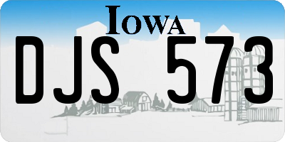 IA license plate DJS573