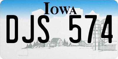 IA license plate DJS574