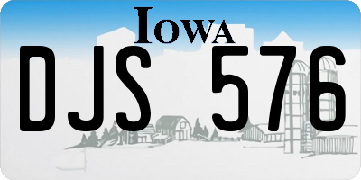 IA license plate DJS576