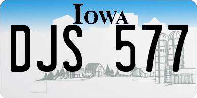IA license plate DJS577