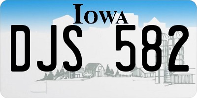 IA license plate DJS582
