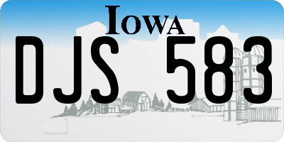 IA license plate DJS583