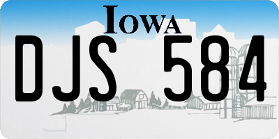 IA license plate DJS584