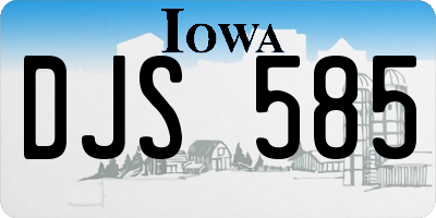 IA license plate DJS585
