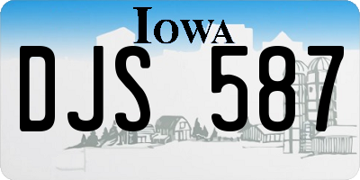 IA license plate DJS587
