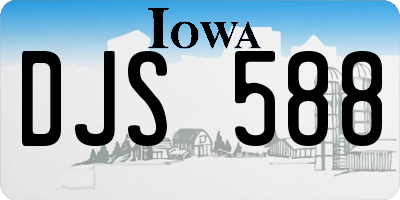 IA license plate DJS588