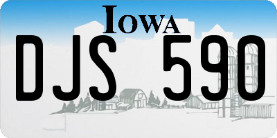 IA license plate DJS590