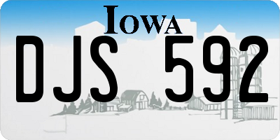 IA license plate DJS592