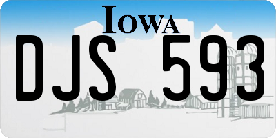 IA license plate DJS593