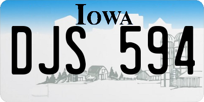 IA license plate DJS594