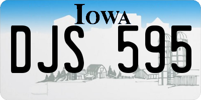 IA license plate DJS595