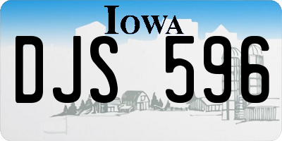 IA license plate DJS596