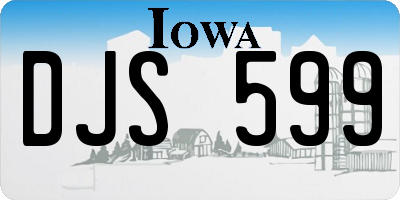 IA license plate DJS599