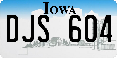 IA license plate DJS604