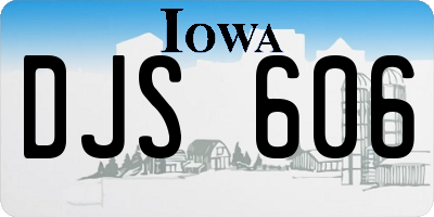IA license plate DJS606