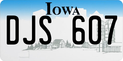 IA license plate DJS607
