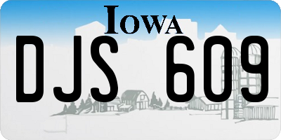 IA license plate DJS609