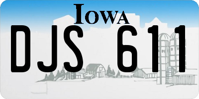 IA license plate DJS611