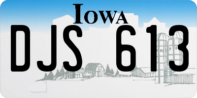 IA license plate DJS613
