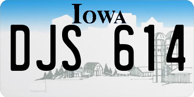 IA license plate DJS614