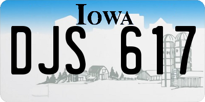 IA license plate DJS617