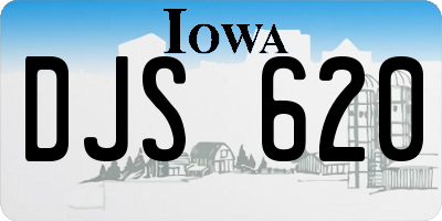 IA license plate DJS620