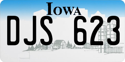IA license plate DJS623