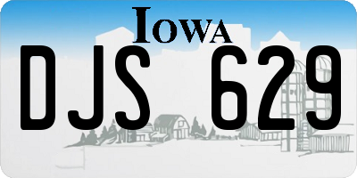 IA license plate DJS629
