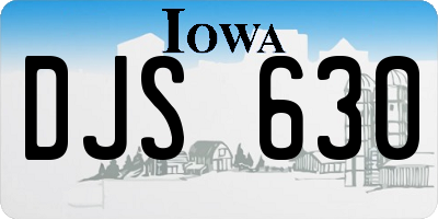 IA license plate DJS630