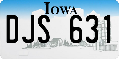 IA license plate DJS631