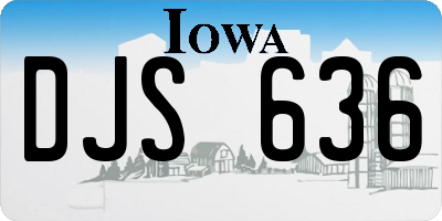 IA license plate DJS636