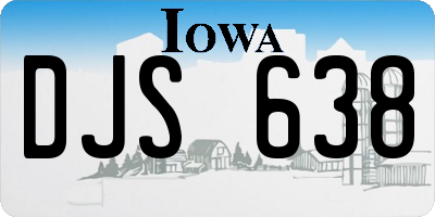 IA license plate DJS638