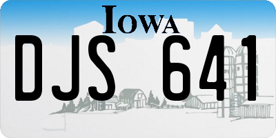 IA license plate DJS641