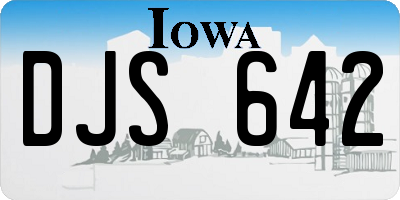 IA license plate DJS642