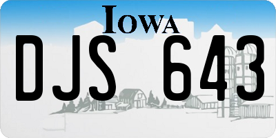 IA license plate DJS643